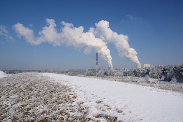 Power plant Boxberg in winter 01