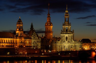 Dresden eski şehrin gece 03