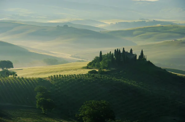 Heuvels van Toscane in Italië — Stockfoto