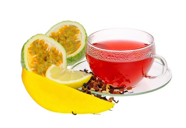 Čaj z mučenky a mango 02 — Stock fotografie