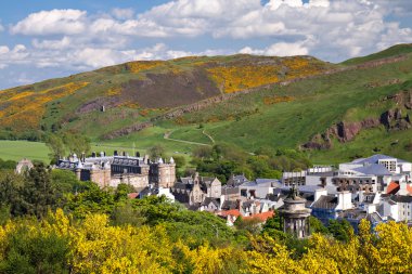 Hollyrood palace as seen from Calton Hill clipart