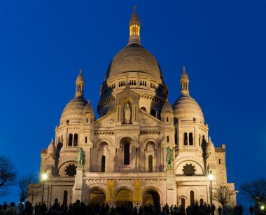 Sacre Coeur during the blue hour clipart