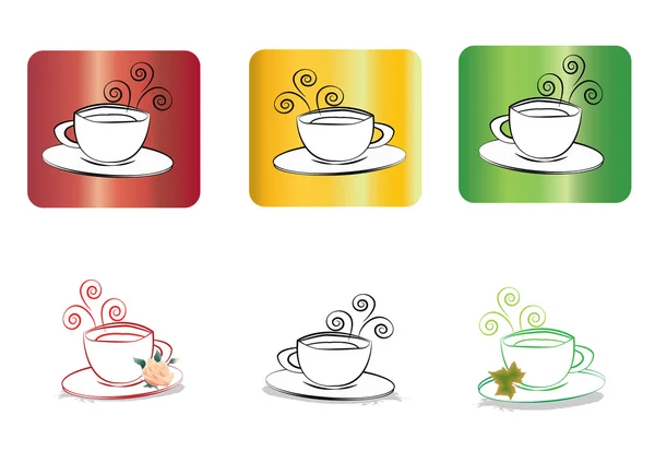 Set of cup — Stock Vector