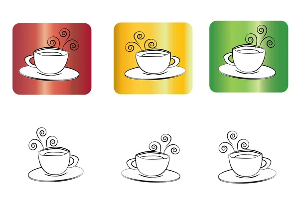 Set of cup — Stock Vector