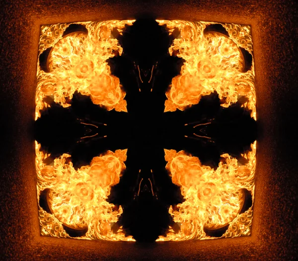 stock image Burning cross