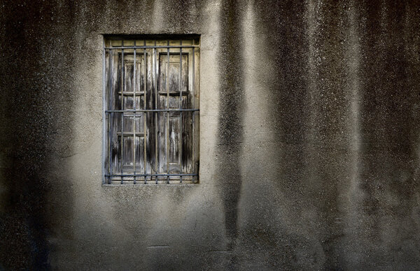 Grunge wall with window