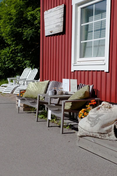 Small café on the swedish island of käringön — 스톡 사진