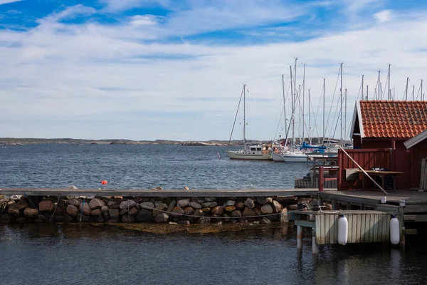 Pequeno porto turístico na Suécia — Fotografia de Stock