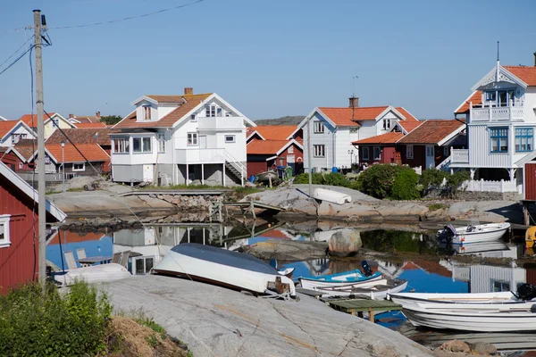 Summer homes on the swedish island of Käringön Royalty Free Stock Photos
