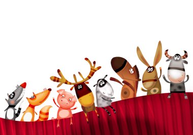 Animal set background clipart