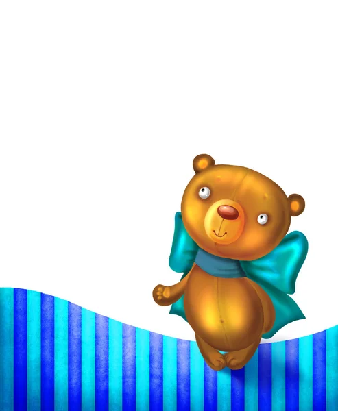 Teddy bear cartoon achtergrond — Stockfoto