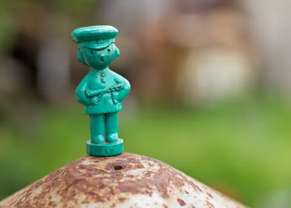 Estátua de brinquedo do soldado — Fotografia de Stock