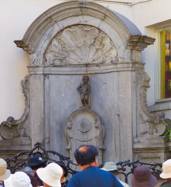 Manneken Pis statue in Brussels — Stock Photo, Image