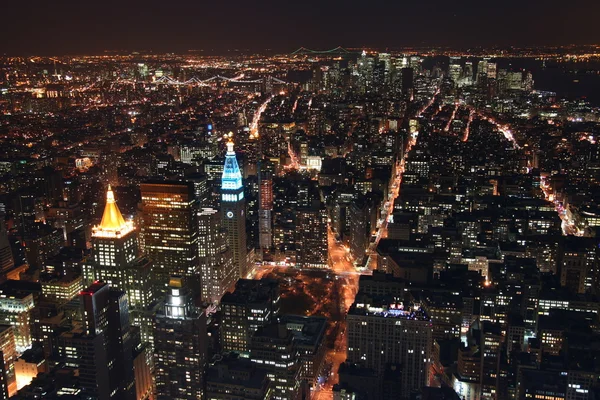 맨하탄 어두운 밤 — 스톡 사진
