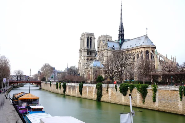 Notre Dame y el río Sena — Foto de Stock