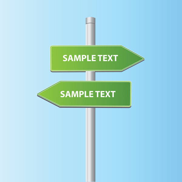 Два векторных дорожных знака
