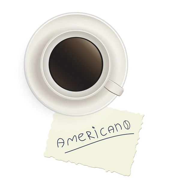 Φλιτζάνι καφέ με μια σημείωση — Διανυσματικό Αρχείο
