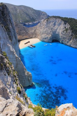 Shipwreck bay, Zante island, Greece clipart