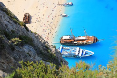 Navagio beach, Zante island, South Greece clipart