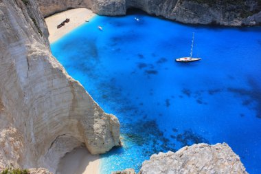 navagio beach, Zakintos Adası, Yunanistan