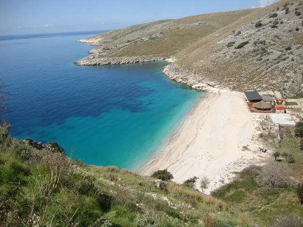 Lamana strand, Zuid-Albanië — Stockfoto