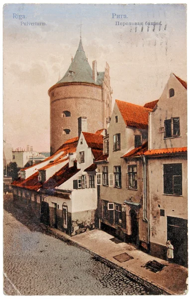 Старая Рижская открытка — стоковое фото