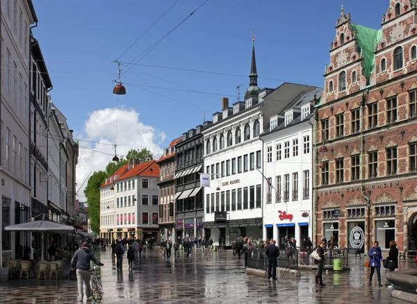Stroget straat, Kopenhagen — Stockfoto