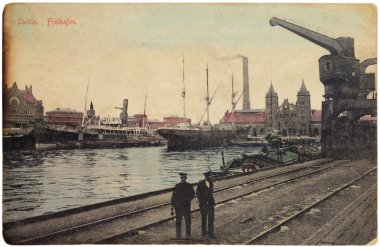 Stettin Port Postcard clipart