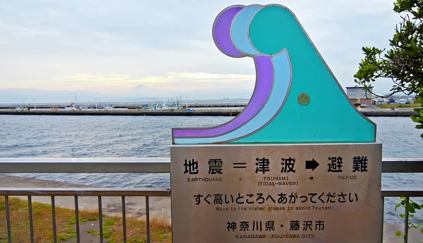 Знак цунами — стоковое фото