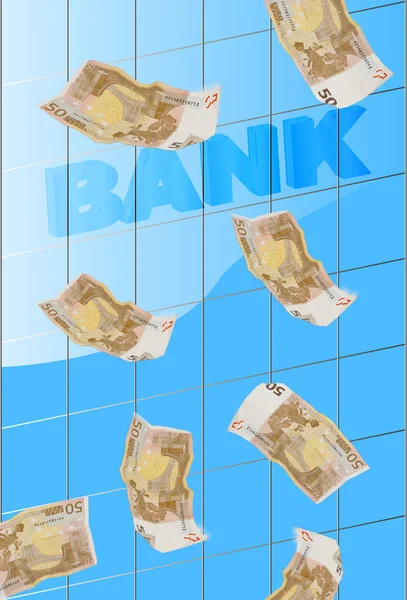 Bank i pieniądze — Zdjęcie stockowe
