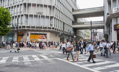 Shibuya district in Tokyo, Japan clipart