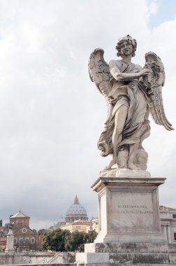 San Angelo Bridge in Rome, Italy clipart