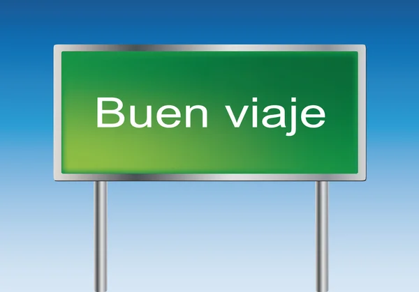 Buen viaje en español — Vector de stock