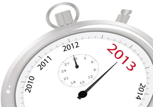 2013 in a stopwatch — Stock Vector