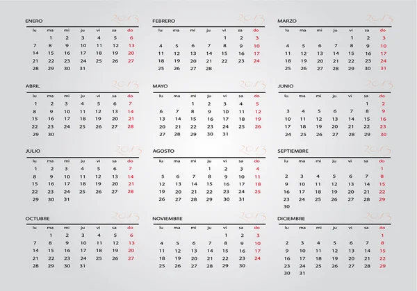 2013 年カレンダー — ストックベクタ