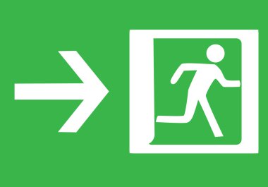 Emergency exit clipart