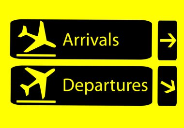 Arrivals and departures clipart