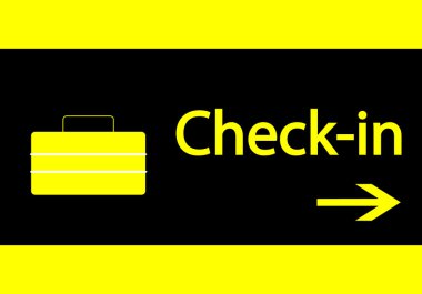 Check-in signal clipart