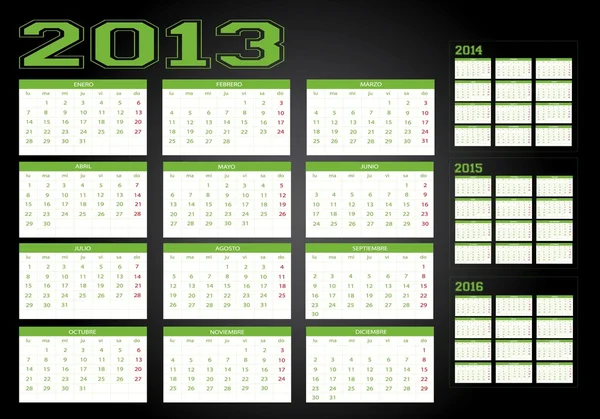 2013 Nouveau calendrier — Image vectorielle