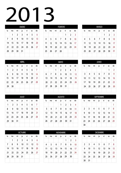 stock vector Calendar 2013