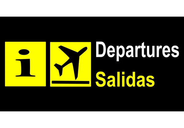 Departures in airport — Stock Vector