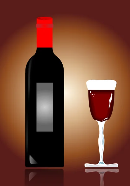 Červené víno — Stockový vektor