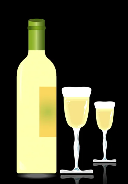 Vinho branco — Vetor de Stock