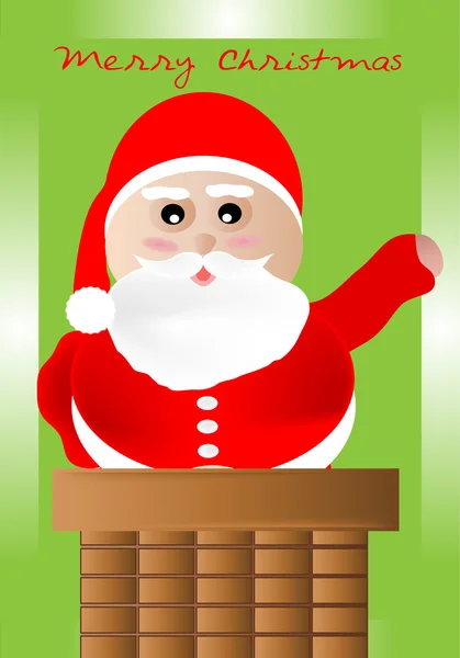 Backround of Merry Christmas with Santa Claus — Stock Vector
