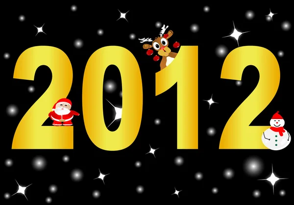 Gelukkig nieuw jaar 2012 — Stockvector