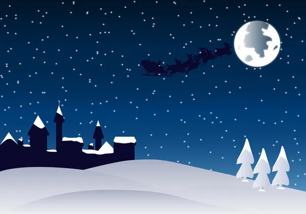 Різдво Сніжна сцена — стоковий вектор