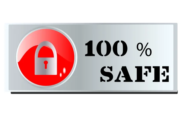 100% seguro — Vector de stock