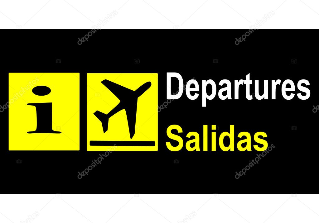 Departures in airport