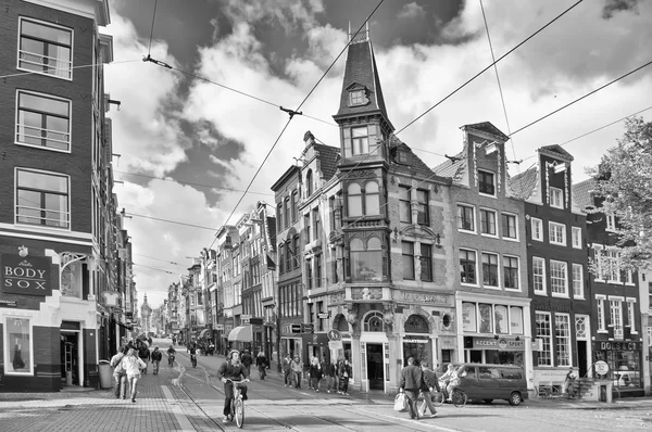 Amsterdam.Fotografía en blanco y negro — Foto de Stock