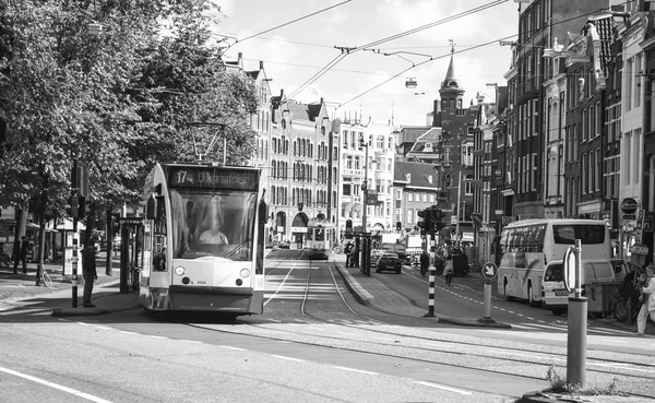 Tram in Amsterdam — Stock Photo, Image
